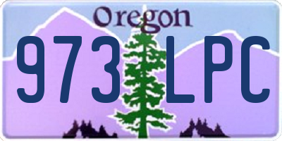 OR license plate 973LPC