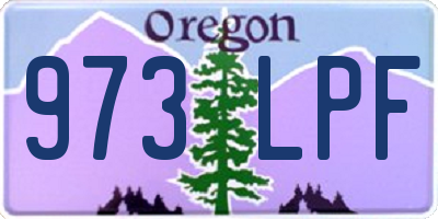 OR license plate 973LPF