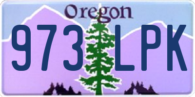 OR license plate 973LPK