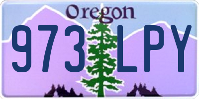 OR license plate 973LPY