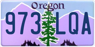 OR license plate 973LQA