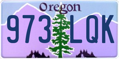 OR license plate 973LQK