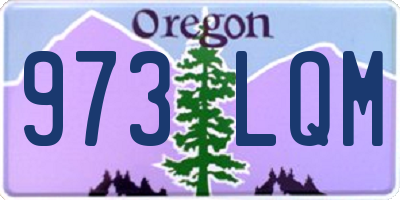 OR license plate 973LQM