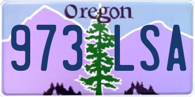 OR license plate 973LSA
