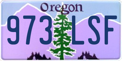 OR license plate 973LSF