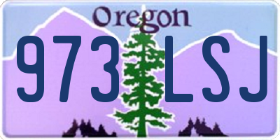 OR license plate 973LSJ