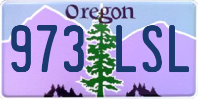 OR license plate 973LSL