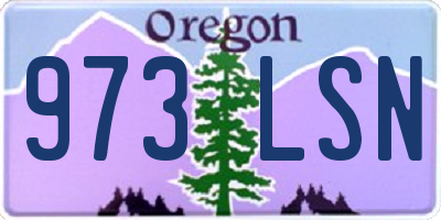 OR license plate 973LSN