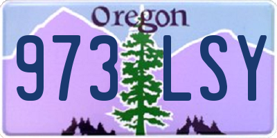 OR license plate 973LSY