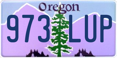 OR license plate 973LUP
