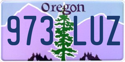 OR license plate 973LUZ