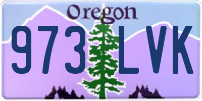 OR license plate 973LVK