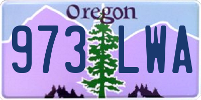 OR license plate 973LWA