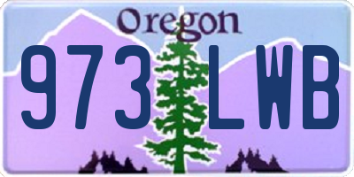 OR license plate 973LWB