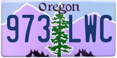 OR license plate 973LWC