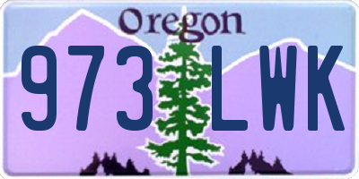 OR license plate 973LWK