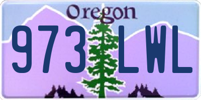 OR license plate 973LWL