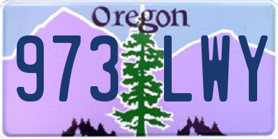 OR license plate 973LWY