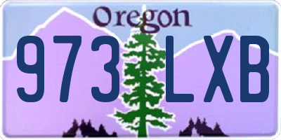 OR license plate 973LXB