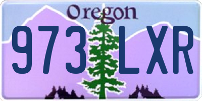 OR license plate 973LXR