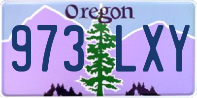 OR license plate 973LXY