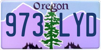 OR license plate 973LYD