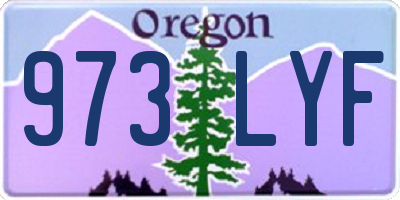 OR license plate 973LYF