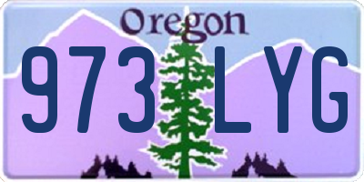 OR license plate 973LYG