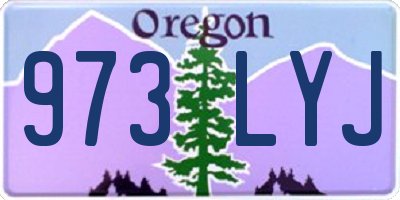 OR license plate 973LYJ