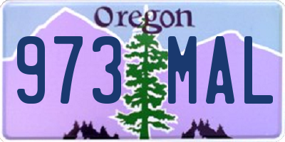 OR license plate 973MAL