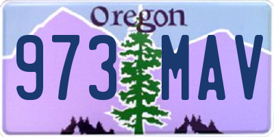 OR license plate 973MAV