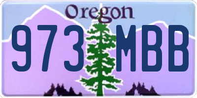 OR license plate 973MBB