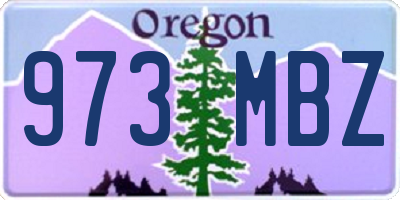 OR license plate 973MBZ