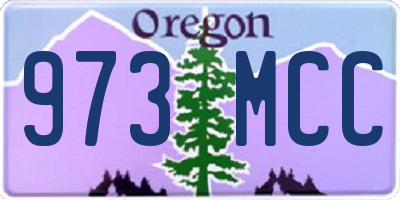 OR license plate 973MCC