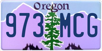 OR license plate 973MCG