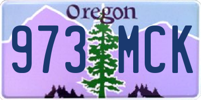 OR license plate 973MCK