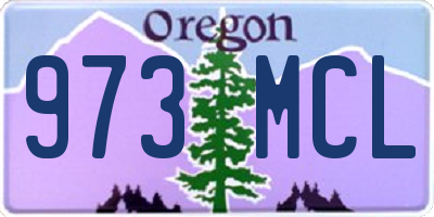 OR license plate 973MCL