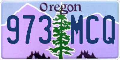 OR license plate 973MCQ