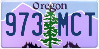 OR license plate 973MCT