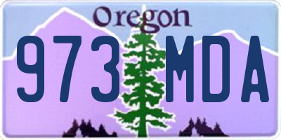 OR license plate 973MDA