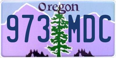 OR license plate 973MDC