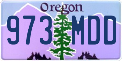 OR license plate 973MDD