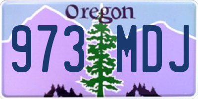 OR license plate 973MDJ