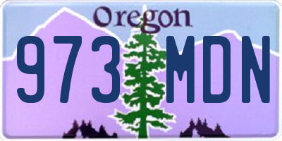 OR license plate 973MDN