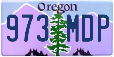 OR license plate 973MDP