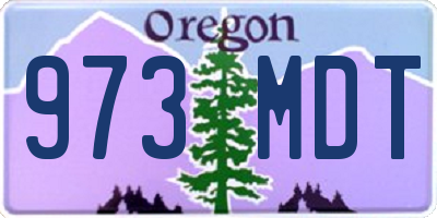 OR license plate 973MDT