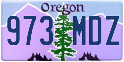 OR license plate 973MDZ