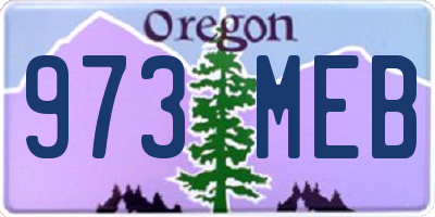 OR license plate 973MEB