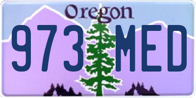 OR license plate 973MED