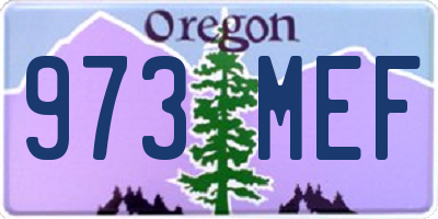 OR license plate 973MEF